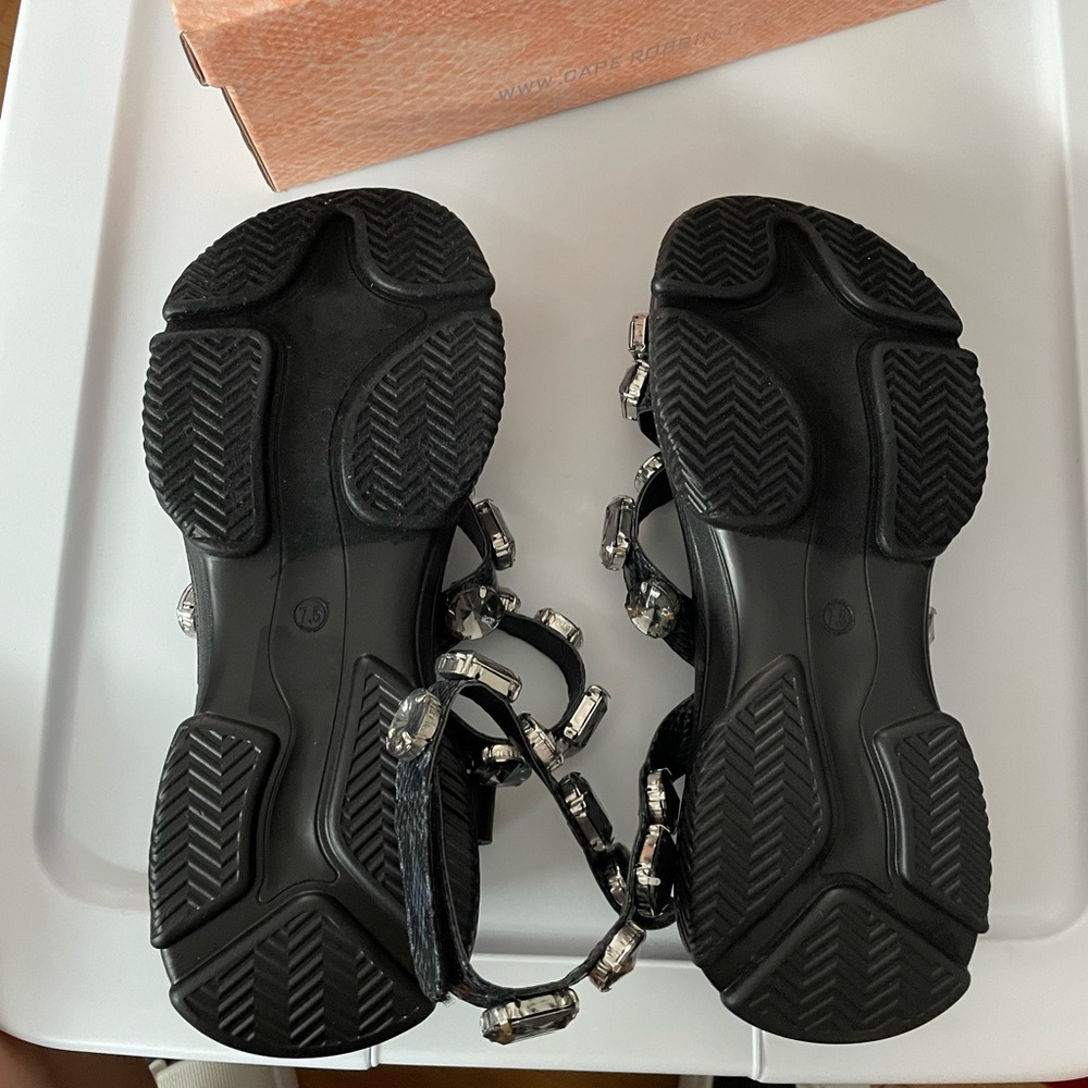 Cape Robbin dark sparklin’ strut platform sandals
Black - Picture 6 of 7